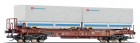 18151 Tillig deep-well flat car with containers